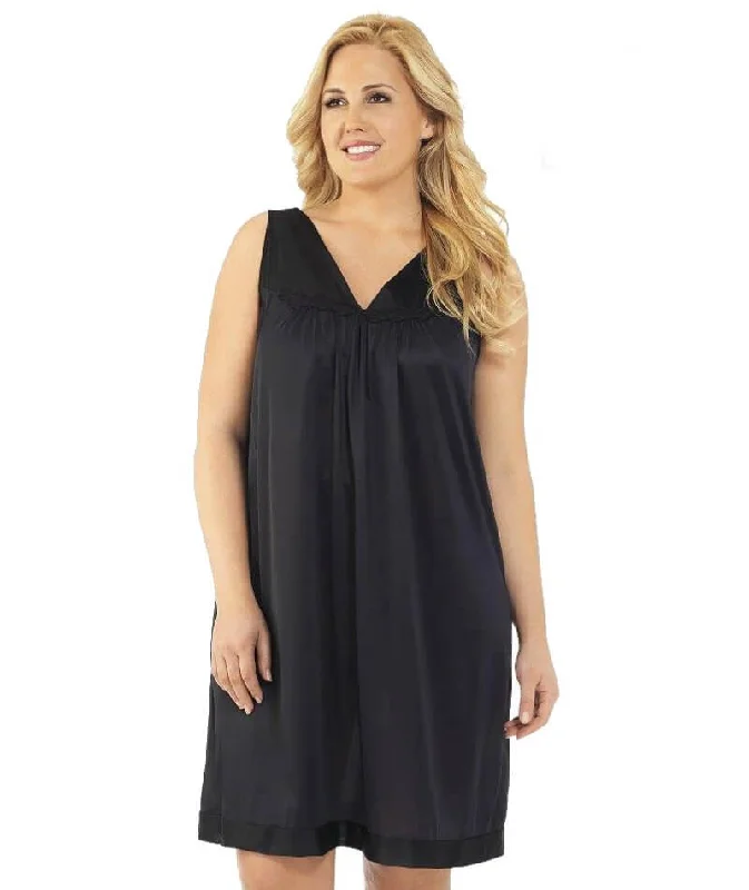 Exquisite Form Short Gown Plus - Midnight Black Tunics Modern contemporary