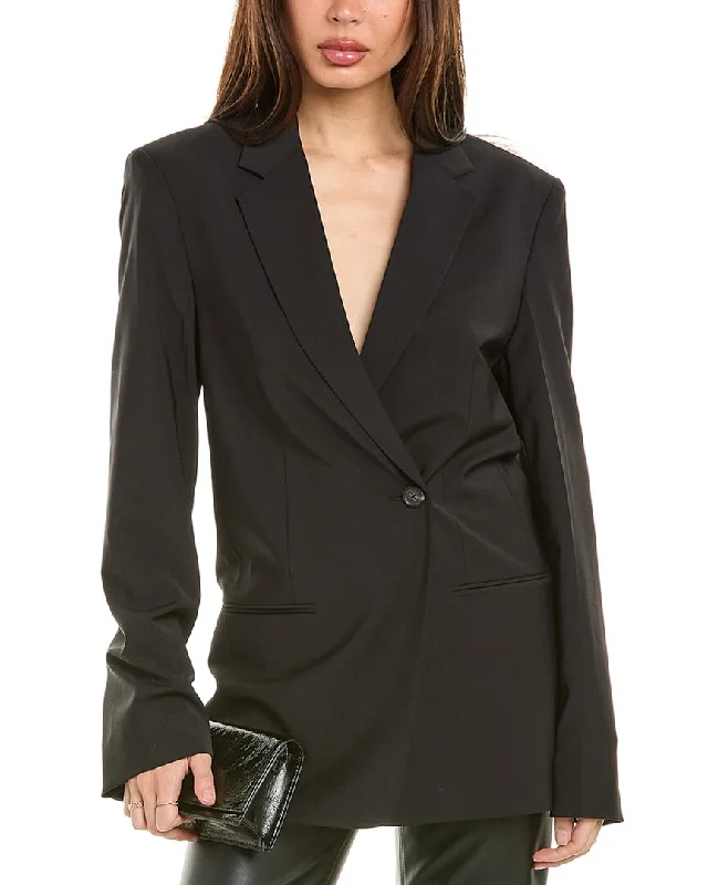 Helmut Lang Wool-Blend Blazer Women's Denim Suit