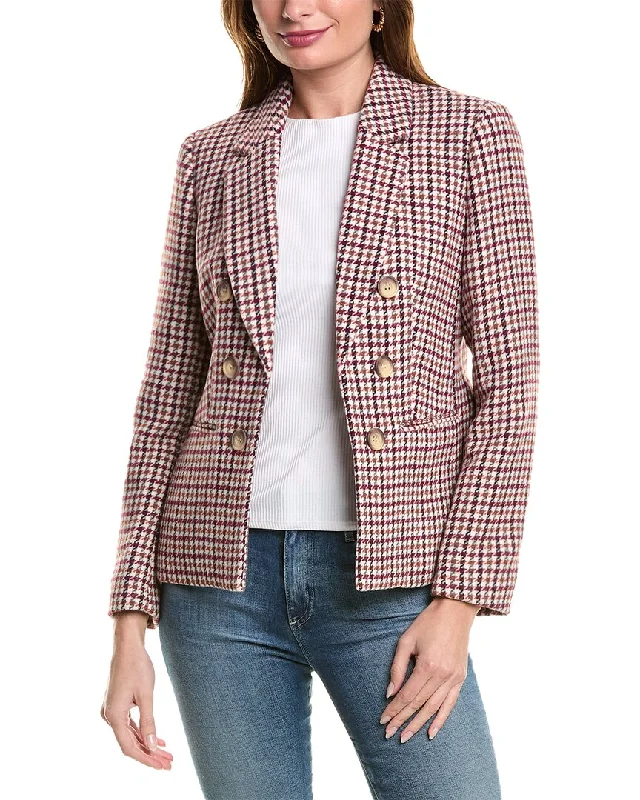 Jones New York Wool-Blend Blazer Women's Patchwork Suit