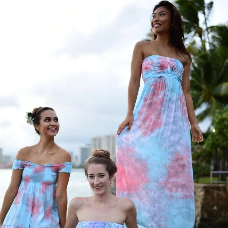 Lani Long Dress in Smoke - Aqua Tunics Floral girly