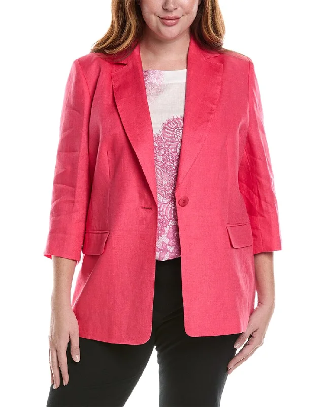 Marina Rinaldi Plus Caterina Linen Blazer Women's Luxurious Jacket