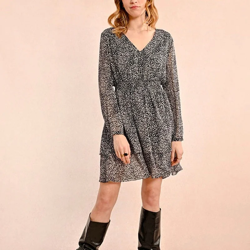 Molly Bracken Smocked Waist Dress A-Line Day Work