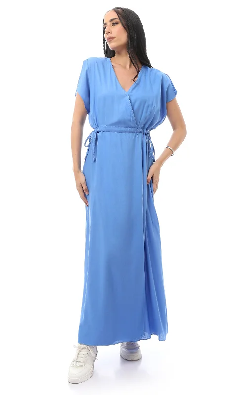 O165288 Elastic Waist Blue Comfy & Fashionable Dress Tunics Review highly