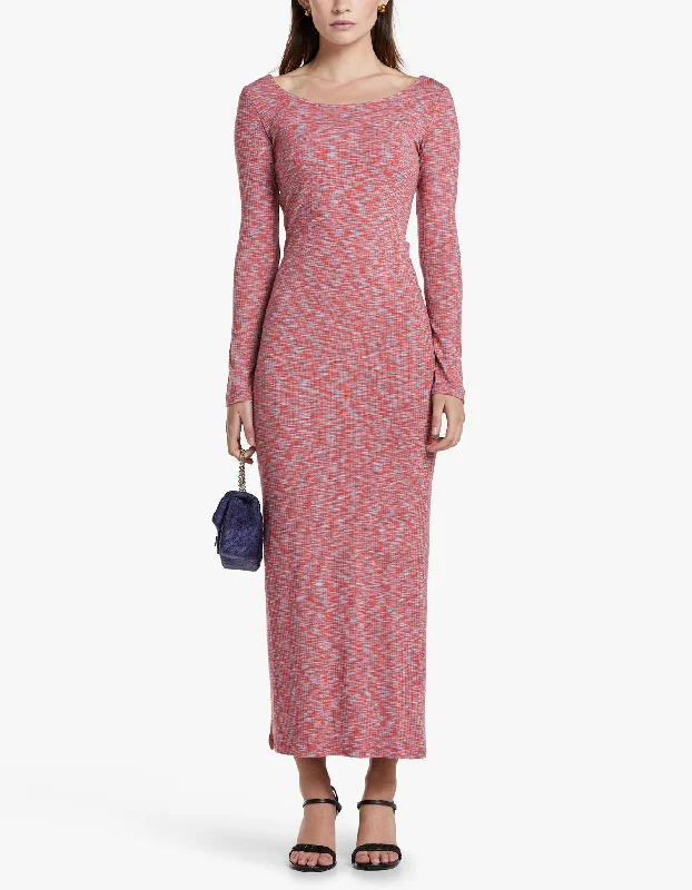 Kelly Long Dress 14292 - Blue Space Dye Tunics Print Colorful