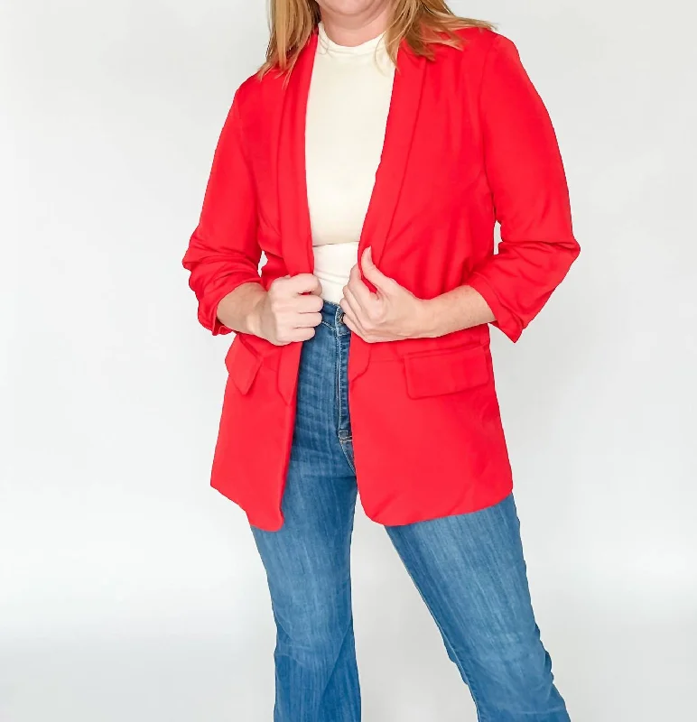 The Penthouse Blazer In Red Women's Vacation Suit