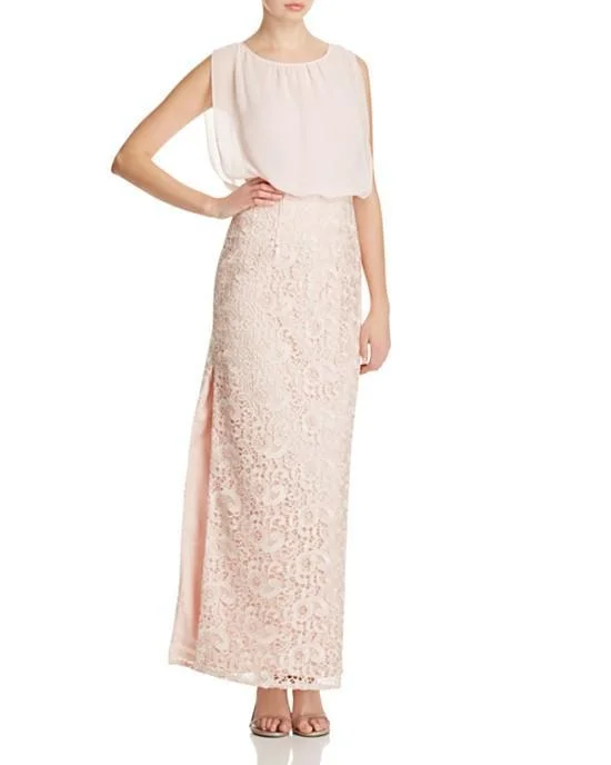 Aidan Mattox - Sleeveless Lace Long Dress 251704760 Tunics Party sparkling