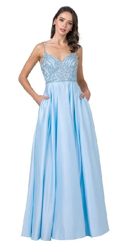 Aspeed L2454 Beaded Long Dress with Pockets Tunics Fleece cozy
