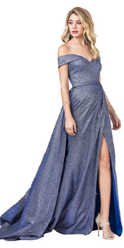 Aspeed L2435 Off-the-Shoulder Long Dress with Slit Tunics Gym athletic