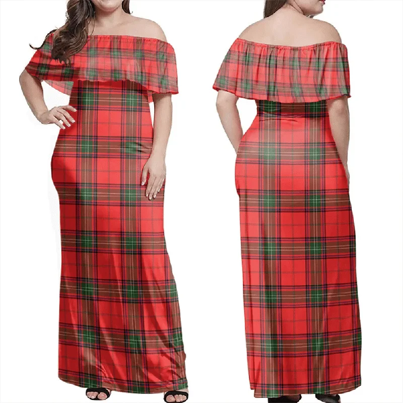 Seton Modern Tartan Off Shoulder Long Dress Tunics Review highly