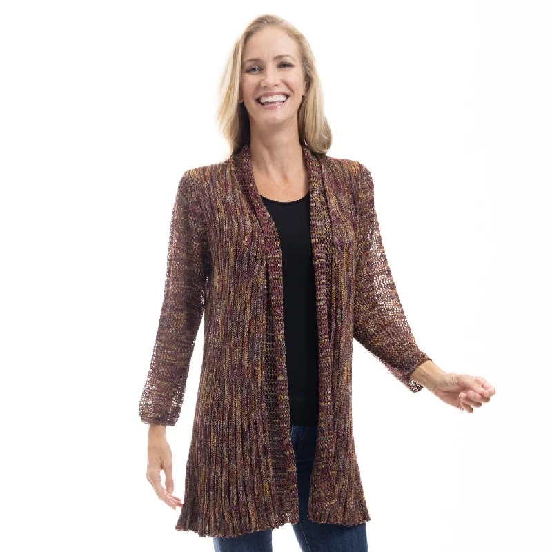 Autumn Breeze Spacedye Cardigan Chenille Brocade Lace