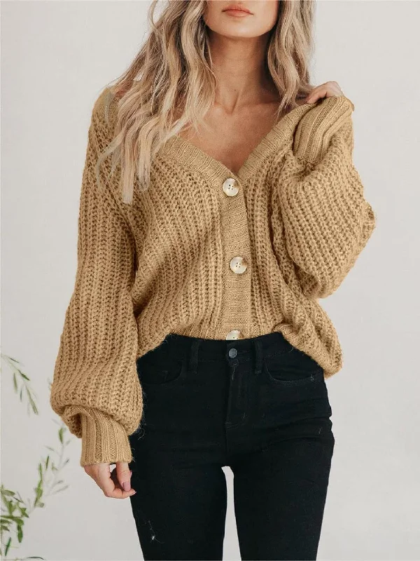 Button Up Long Sleeve Cardigan Modern Contemporary chic