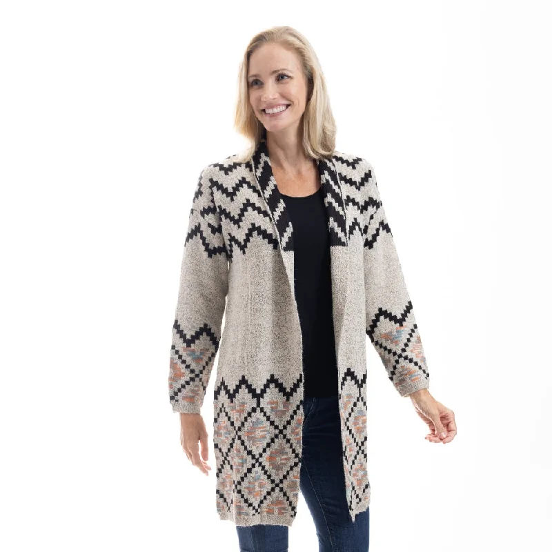 Desert Horizon Shawl Cardigan Beaded Cardigan Sequined Faux Fur