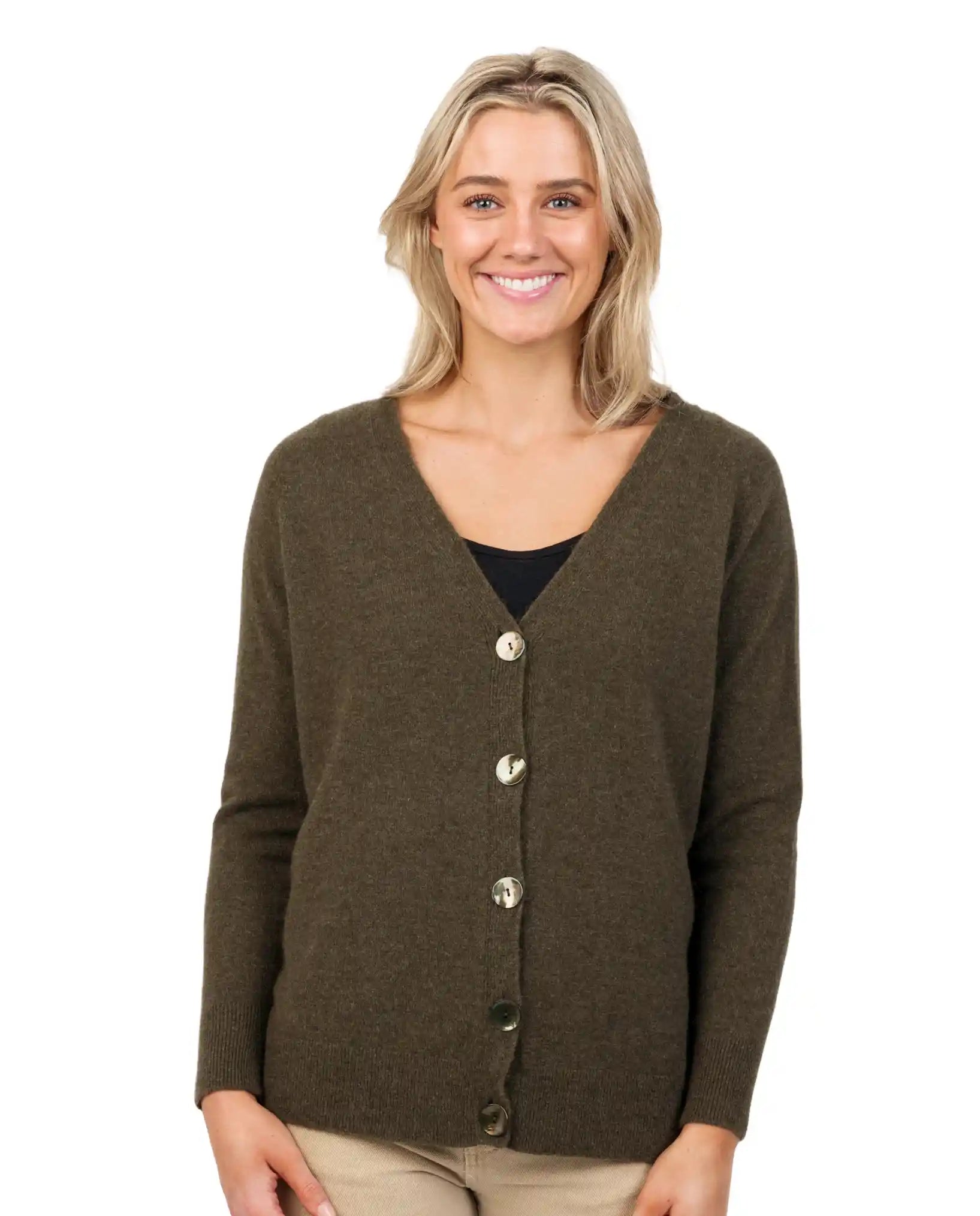 Fern Women's Relaxed Cardigan - NB851 Asymmetrical,ymmetric Pencil Cardigan