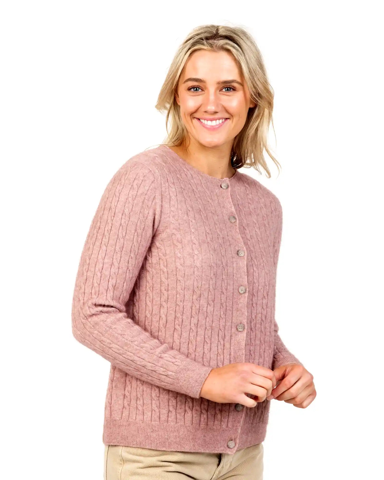 Lily Women's Classic Cable Cardigan - NB886 Soft Cozy Warm