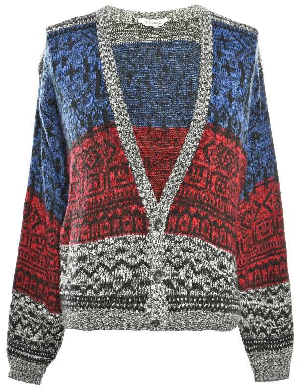 Long Sleeved Cardigan - M Mesh Fabric Canvas Fabric Denim Fabric