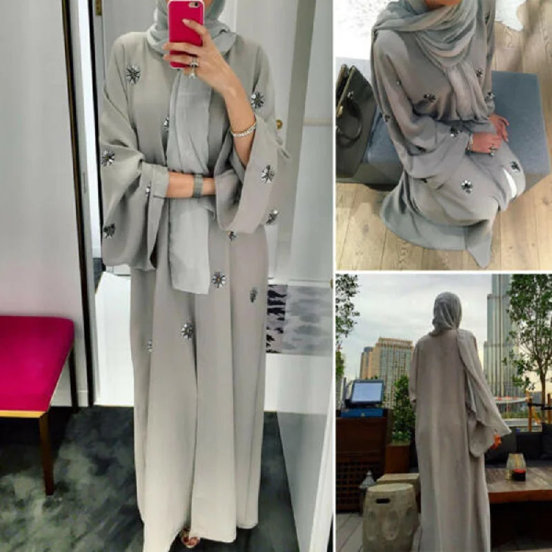 Muslim Women Maxi Dress Plus Size Robe Embroidery Abaya Open Cardigan Dubai Paryer Ramadan Casual Kaftan Long Dress Abay Crew Neck V-Neck Turtle Neck Muslim Women Maxi Dress Plus Size Robe Embroidery Abaya Open Cardigan Dubai Paryer Ramadan Casual Kaftan Long Dress Abay Crew Neck V-Neck Turtle Neck