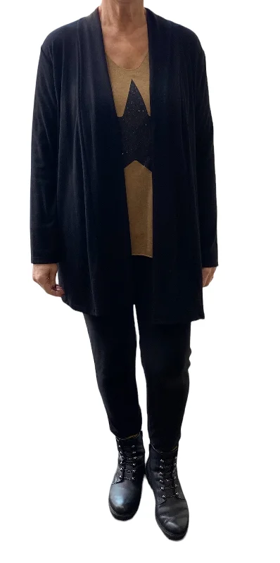 Anna Plain Cardigan (5 Colours) Cashmere Blend Cotton Blend Poly Blend
