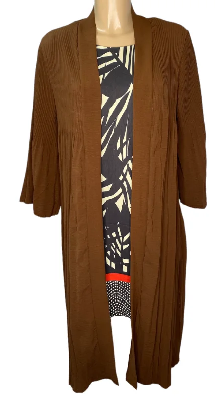 Longline Pleated Cardigan (3 Colours) Sequined Glittery Shiny