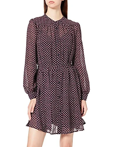 Pepe Jeans Women's Candy V-Neck Long Sleeve Cardigan Print Jacquard Patchwork
