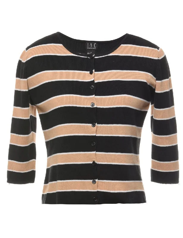 Striped Cardigan - S Oversized Loose Flowy