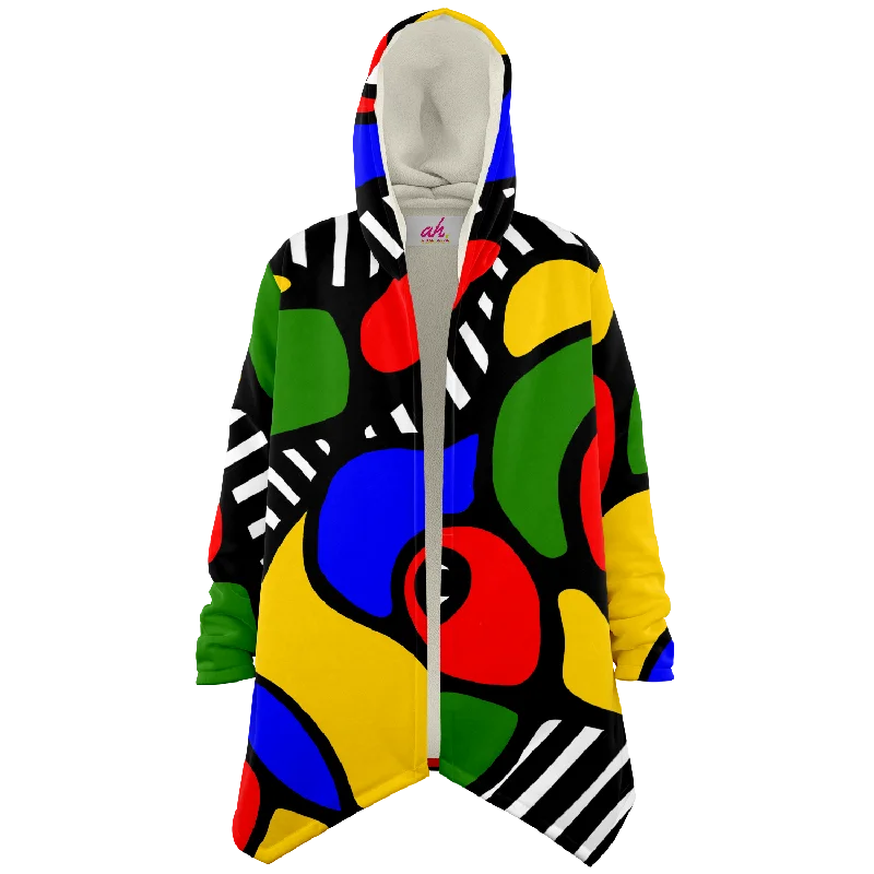 TOO HYPE Plush Hooded Fleece Cardigan Embroidered Appliqued Beaded