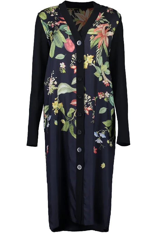 Long Sleeve Floral Cardigan Wool Cardigan Cotton Cardigan Cashmere Cardigan