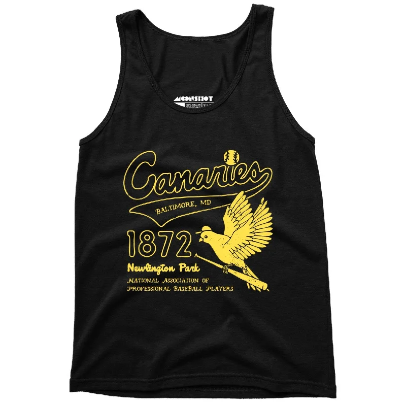 Baltimore Canaries - Maryland - Vintage Defunct Baseball Teams - Unisex Tank Top spandex blend tank