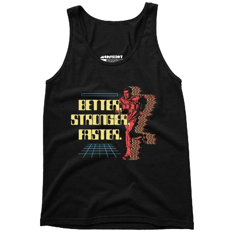 Better Stronger Faster - Unisex Tank Top coral tank top