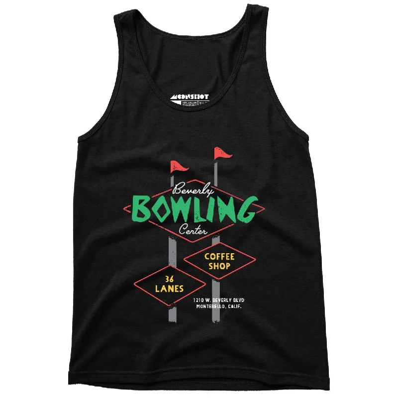 Beverly Bowl - Montebello, CA - Vintage Bowling Alley - Unisex Tank Top layering tank top