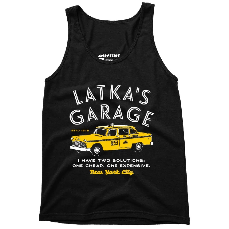Latka's Garage - Unisex Tank Top playful tank top
