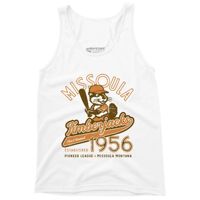 Missoula Timberjacks - Montana - Vintage Defunct Baseball Teams - Unisex Tank Top essential tank top