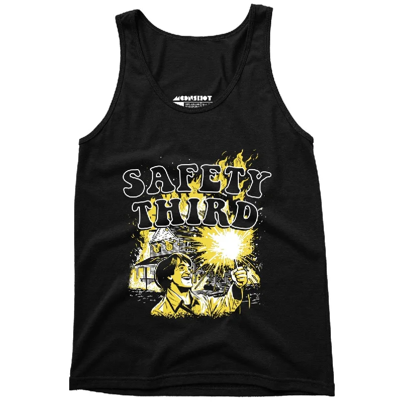 Safety Third Fire - Unisex Tank Top neon tank top