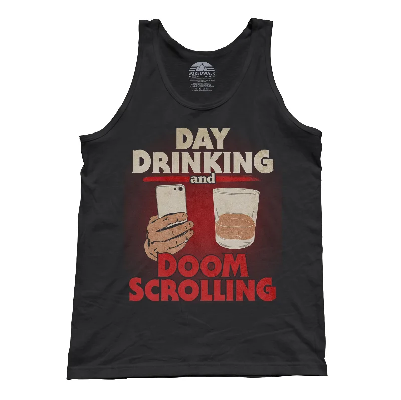 Unisex Day Drinking and Doom Scrolling Tank Top cold shoulder tank