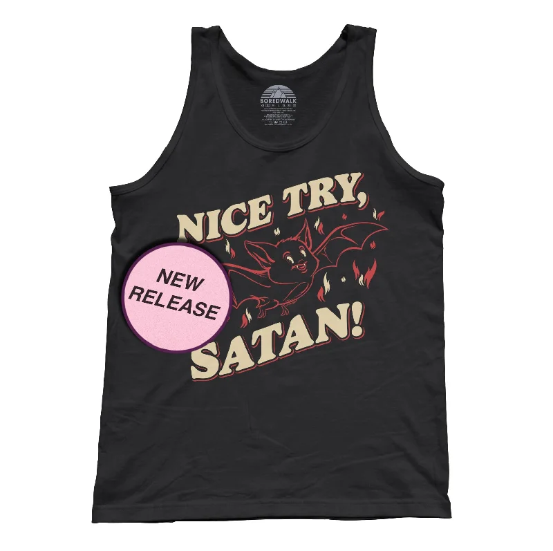 Unisex Nice Try Satan Tank Top trendy tank top