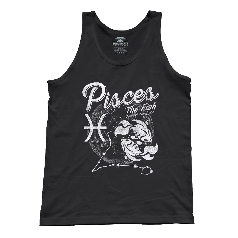 Unisex Vintage Pisces Tank Top mesh tank top