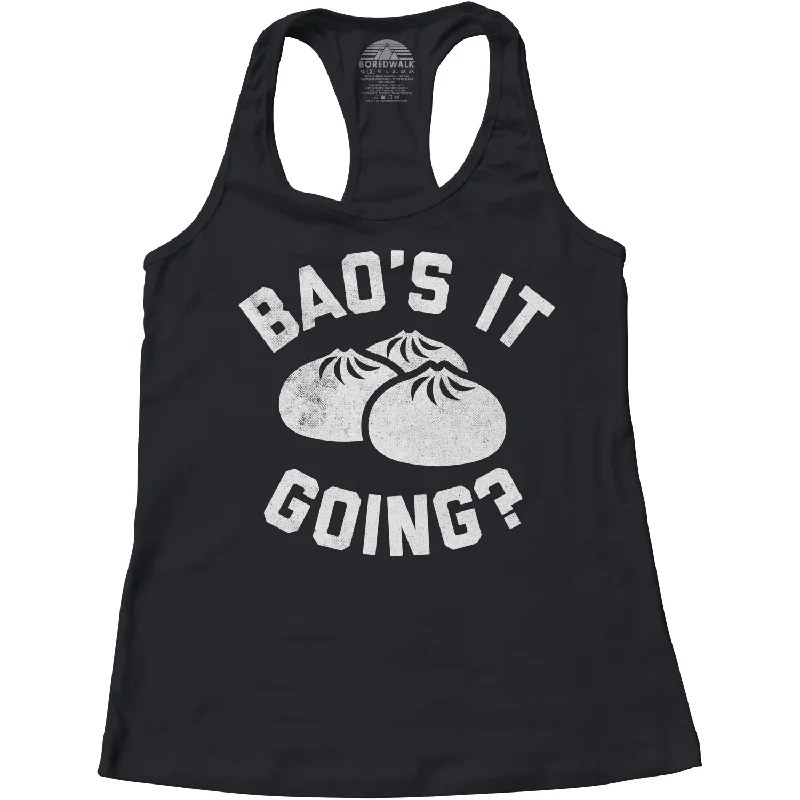 Women's Bao's It Going Dim Sum Racerback Tank Top adorable tank top