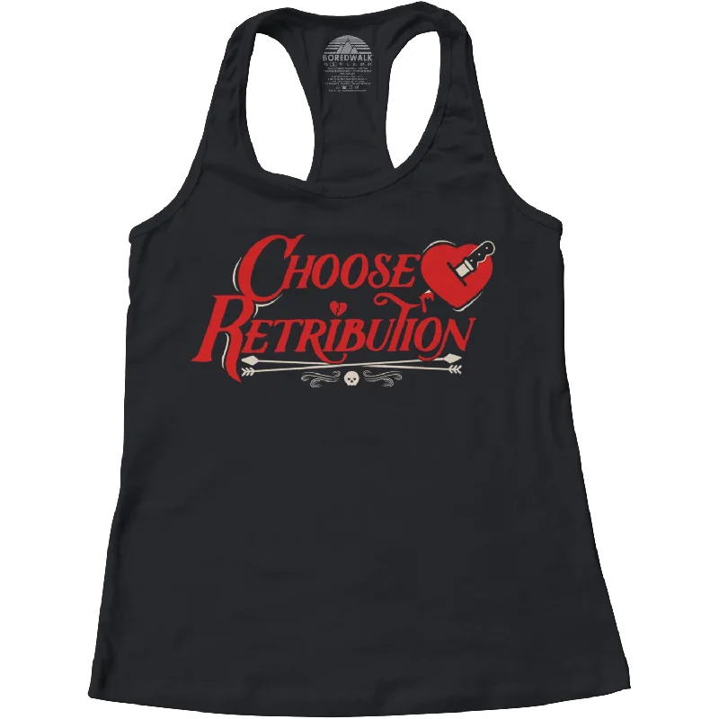 Women's Choose Retribution Racerback Tank Top black tank top