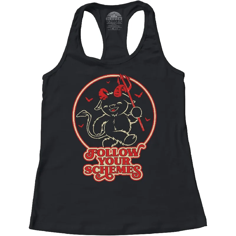 Women's Follow Your Schemes Racerback Tank Top ivory tank top