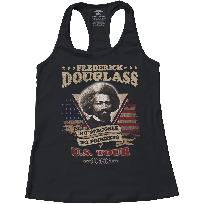 Women's Frederick Douglass USA Tour Racerback Tank Top silver tank top
