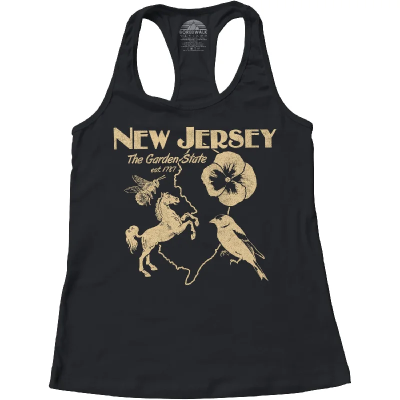 Women's New Jersey Racerback Tank Top print tank top
