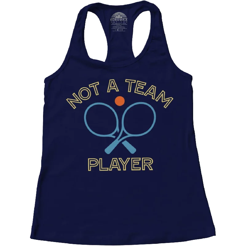 Women's Not a Team Player Racerback Tank Top lace back tank