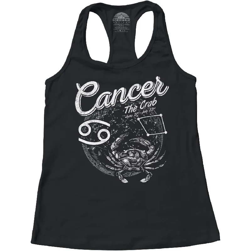 Women's Vintage Cancer Racerback Tank Top crew neck tank