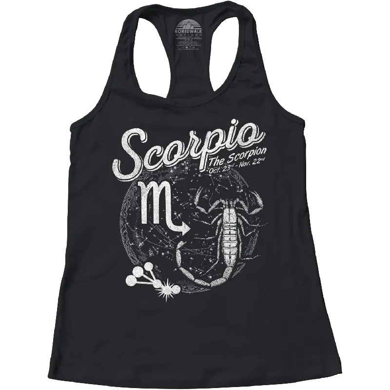Women's Vintage Scorpio Racerback Tank Top off shoulder tank