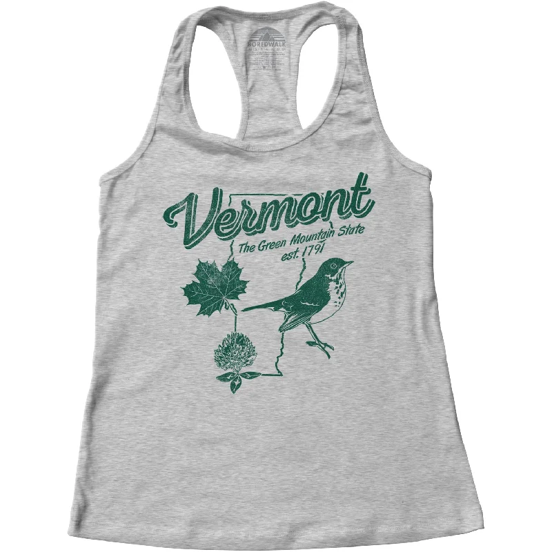 Women's Vintage Vermont Racerback Tank Top mint tank top